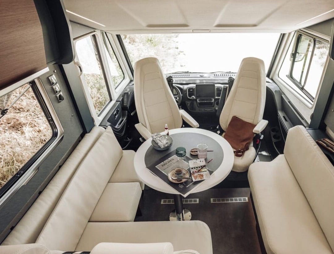 Top down view of the living area in the Supremo